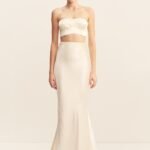 LA LUNE HIGH WAIST MAXI SKIRT - CREAM