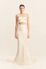 LA LUNE HIGH WAIST MAXI SKIRT - CREAM