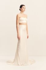 LA LUNE HIGH WAIST MAXI SKIRT - CREAM - Image 2