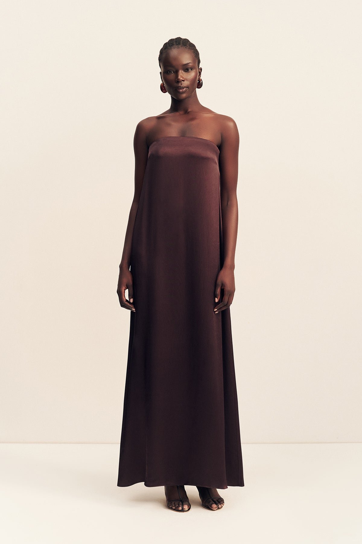 186_La_Lune_Strapless_Column_Maxi_Dress_6243525_ESPRESSO_1 LA LUNE STRAPLESS COLUMN MAXI DRESS - ESPRESSO - Image 1