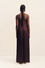 LA LUNE STRAPLESS COLUMN MAXI DRESS - ESPRESSO - Image 5