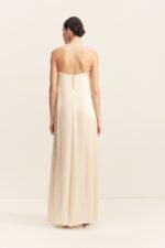 LA LUNE STRAPLESS COLUMN MAXI DRESS - CREAM - Image 6
