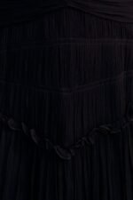CLEMENCE HIGH NECK MIDI DRESS - BLACK - Image 7