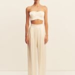 LA LUNE CORDED RUCHED BRALETTE - CREAM