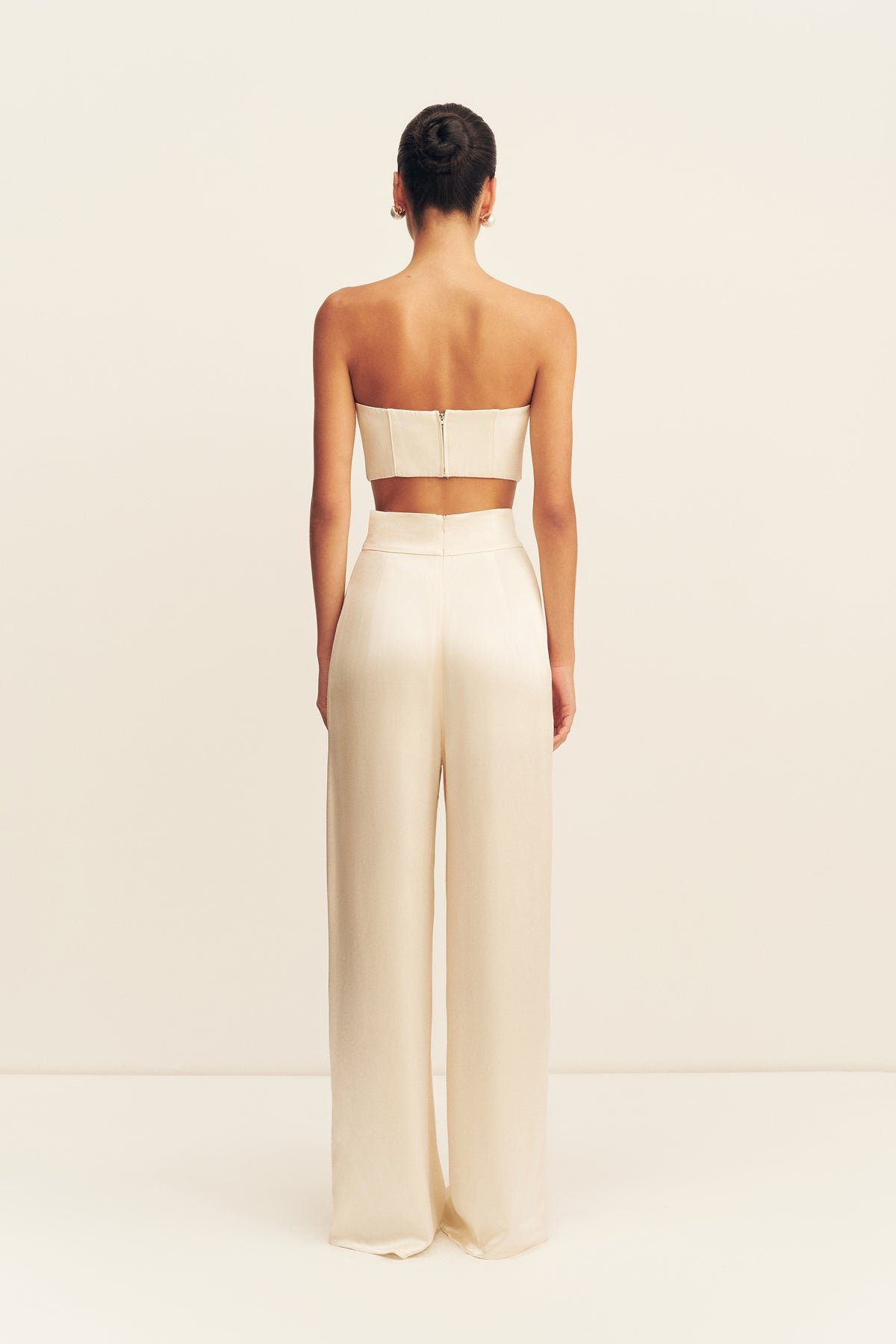 LA LUNE TUXEDO TROUSER - CREAM - Image 5