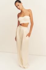 LA LUNE TUXEDO TROUSER - CREAM - Image 6