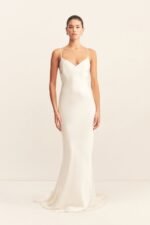 LA LUNE LOW BACK GOWN - WHITE