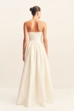 LUCERO 100% SILK HIGH LOW CORSET GOWN - IVORY - Image 5