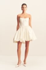 LUCERO 100% SILK HIGH LOW CORSET GOWN - IVORY - Image 2