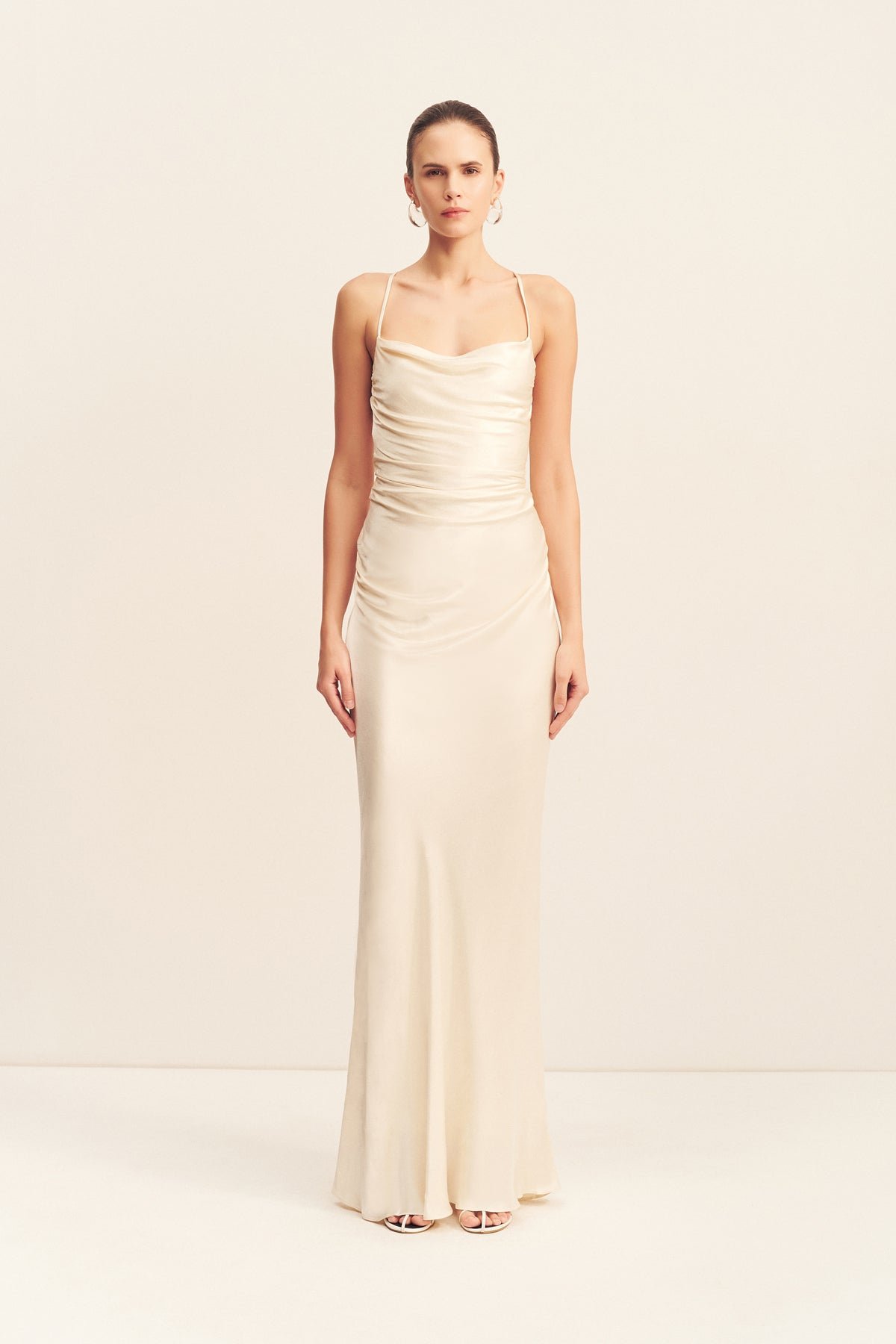 201_La_Lune_Lace_Back_Maxi_Dress_Cream_Sj3945_1 LA LUNE LACE BACK MAXI DRESS - CREAM - Image 1
