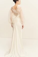 LA LUNE LIA SILK ORGANZA WRAP BLOUSE - IVORY - Image 7