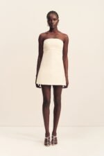 LANI STRAPLESS MINI DRESS - RICE
