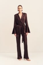 LA LUNE BIAS CUT PANT - ESPRESSO - Image 2