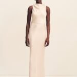 LA LUNE HIGH NECK MAXI DRESS - CREAM