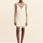 OPALINE SHEER PEARL MINI DRESS