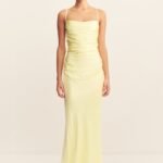 LA LUNE LACE BACK MAXI DRESS - LEMON