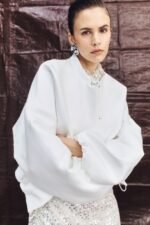 OTIS OVERSIZED BOMBER JACKET - IVORY - Image 8