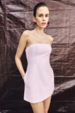 OTIS PANELLED STRAPLESS MINI DRESS - FAIRYFLOSS - Image 6