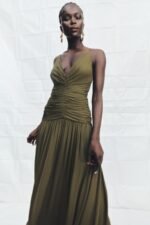 JUNO GATHERED BODICE MAXI DRESS - JUNGLE - Image 6