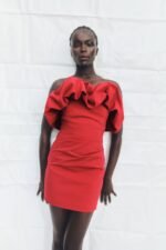CAMPBELL STRAPLESS BUBBLE MINI DRESS - GOJI - Image 2