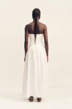 EFFIE LINEN BLEND MAXI DRESS WITH BEADS - IVORY - Image 5
