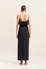 CAMPBELL STRAPLESS BUBBLE MAXI DRESS - BLACK - Image 5