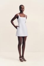 OTIS SQUARE NECK MINI DRESS - SKY - Image 4