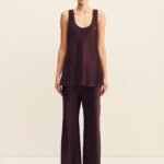SAVANNA BIAS CUT PANT - PLUM