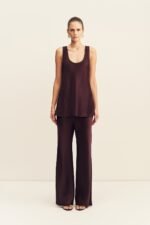 SAVANNA BIAS CUT PANT - PLUM