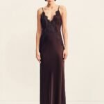 SIMONA LACE SLIP MAXI DRESS - ESPRESSO