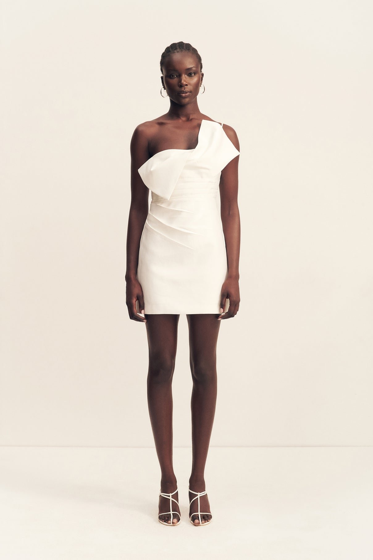 37_Otis_Twist_Knot_Mini_Dress_1261569_IVORY_5R OTIS TWIST KNOT MINI DRESS - IVORY - Image 1
