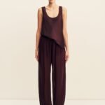 AMINA SHEER HAREM PANT - WINE TASTING