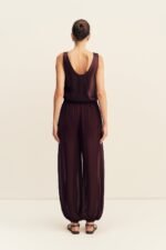 AMINA SHEER HAREM PANT - WINE TASTING - Image 5