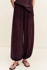 AMINA SHEER HAREM PANT - WINE TASTING - Image 6