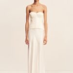 LUMINOUS LACE STRAPLESS BUSTIER - IVORY