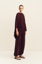 AMINA ASYMMETRICAL TIERED TOP - WINE TASTING - Image 3