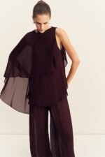 AMINA ASYMMETRICAL TIERED TOP - WINE TASTING - Image 2