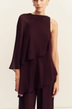 AMINA ASYMMETRICAL TIERED TOP - WINE TASTING - Image 6