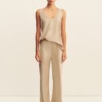 SAVANNA BIAS CUT PANT - CHAMPAGNE