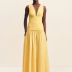 CAMPBELL GATHERED MAXI DRESS - SOLEIL