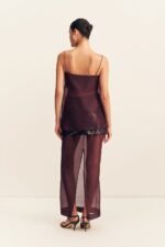 TIBBY SILK ORGANZA CAMI - PORT ROYALE - Image 5