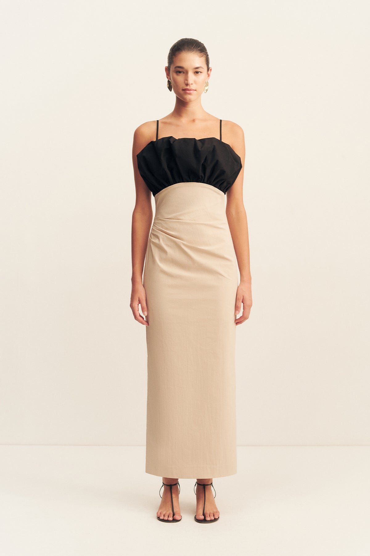 48_Campbell_Bubble_Bodice_Midi_Dress_1254011_OATMILK_572R CAMPBELL BUBBLE BODICE MIDI DRESS - OAT MILK - Image 1