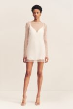 IRIDESCENT LONG SLEEVE MINI DRESS