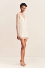 IRIDESCENT LONG SLEEVE MINI DRESS - Image 3