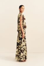 49 Sunyeol Off Shoulder Blouson Maxi Dress 1262006 IKAT SUNGLOW 3R