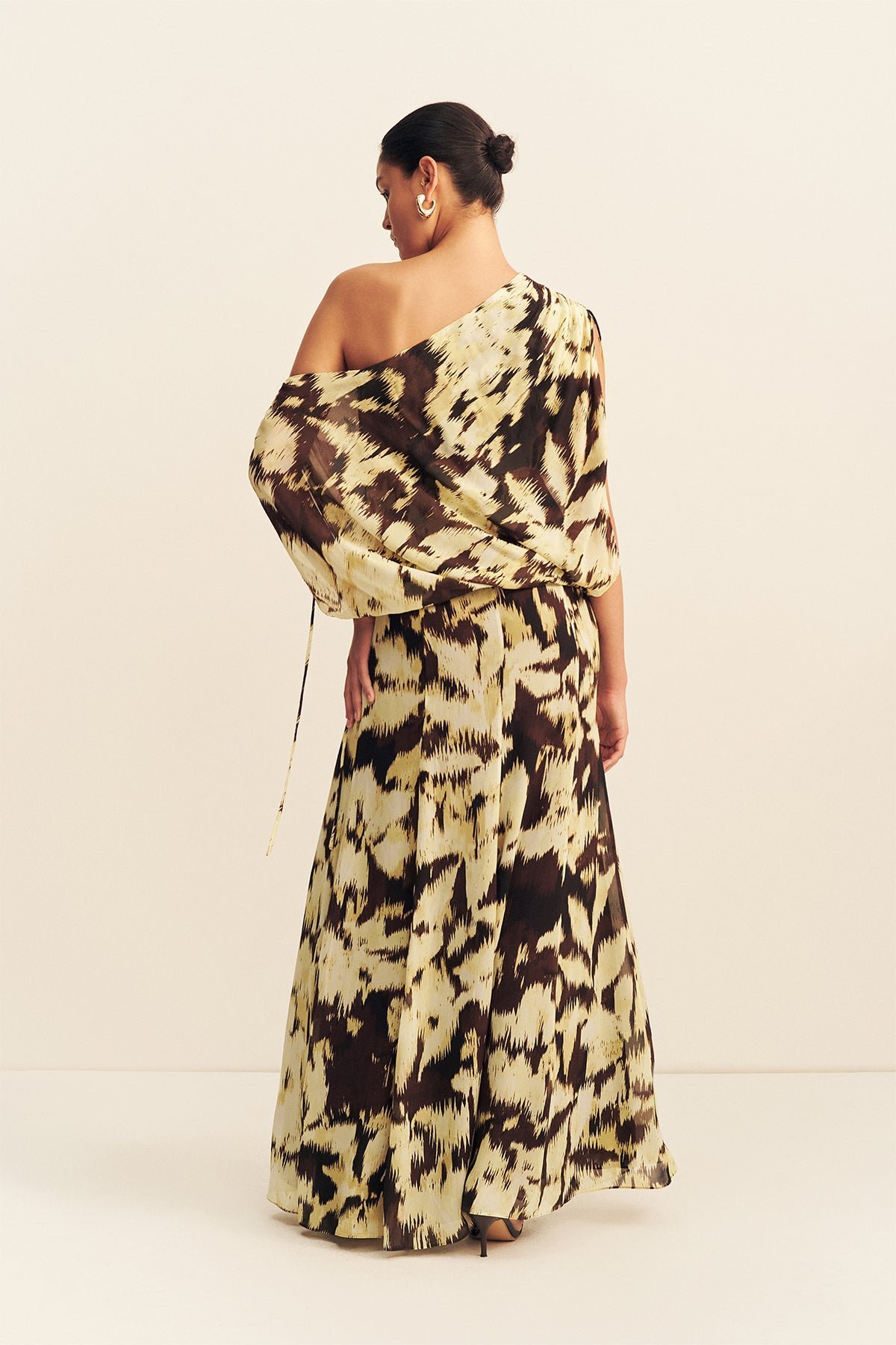 49 Sunyeol Off Shoulder Blouson Maxi Dress 1262006 IKAT SUNGLOW 4R