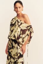49 Sunyeol Off Shoulder Blouson Maxi Dress 1262006 IKAT SUNGLOW 5R
