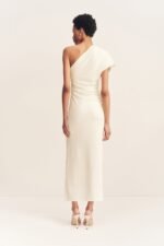 BEAU ASYMMETRICAL MIDI DRESS - IVORY - Image 5