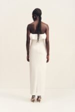 CAMPBELL STRAPLESS BUBBLE MAXI DRESS - IVORY - Image 4