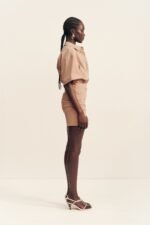 CAMPBELL SHIRT FITTED MINI DRESS - CLAY - Image 4